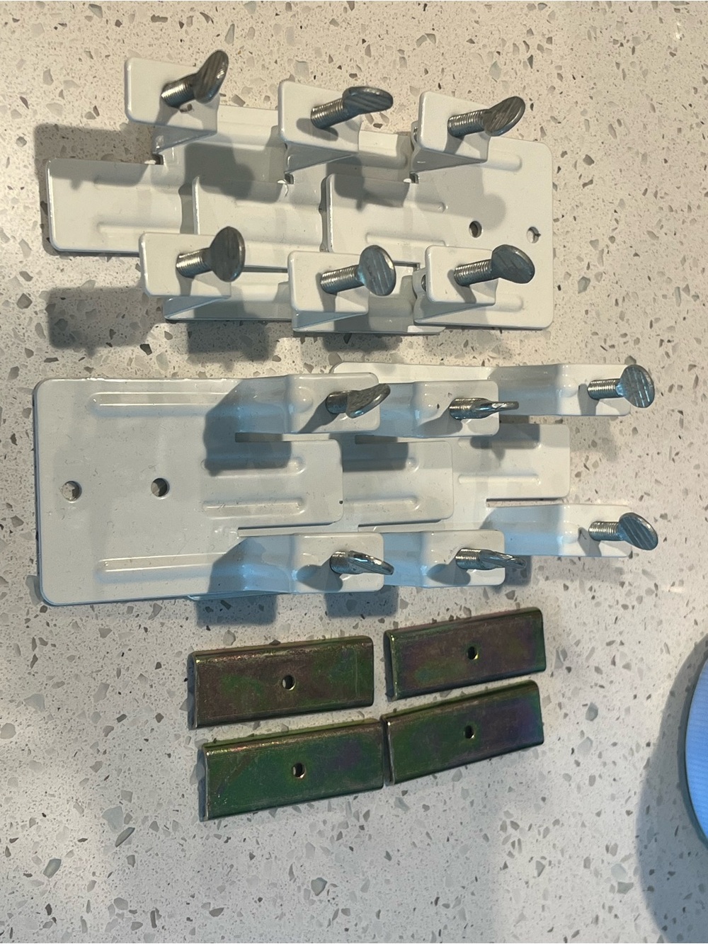 White mattress brackets holder 6 pack